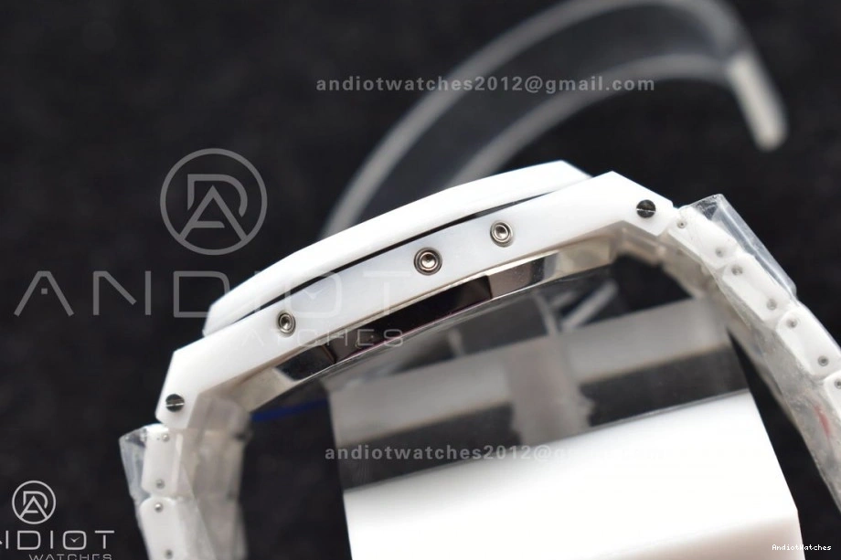 A Bracelet Oak 1052 26579cb Royal APSF Best on Ceramic White SmoothTexture Edition Ceramic Calendar Perpetual 0929